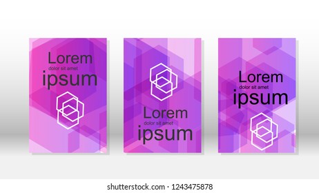 Abstract vectors with hexagon backgrounds for presentations, banners, brochures, book pages, and more