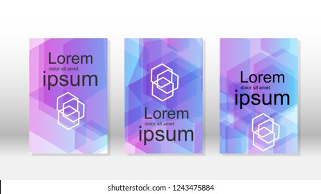 Abstract vectors with hexagon backgrounds for presentations, banners, brochures, book pages, and more