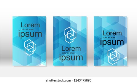 Abstract vectors with hexagon backgrounds for presentations, banners, brochures, book pages, and more