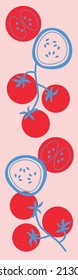 Abstract vegetables set. Vector cartoon still life. Funny colored typography poster, advertising, packaging print design, restaurant menu decoration. For poster, card or background.