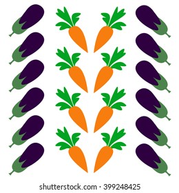 Abstract vegetables vector pattern 