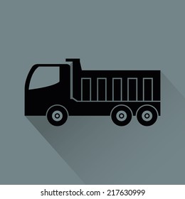 Abstract vehicle silhouette on a gray background