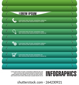 Abstract Venetian Blinds Infographic 