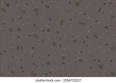 Abstract Venetian Terrazzo Texture. Terrazzo Floor Modern Material. Vector Wall Granite Pattern. Gray Mosaic Floor Background. Marble Seamless Terrazo Design. Glass Terrazzo Irregular Print. Stone Art