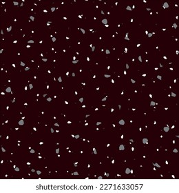 Abstract Venetian Texture. Marble Grey Italian Pattern. Vector Seamless Granite Design. Gray Mosaic Stone Background. Terrazzo Stone Vector Pattern. Glass Concrete Irregular Art. White Terrazzo Print