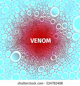 Abstract venom or virus in the cells