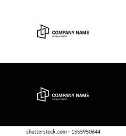 Abstract and versatile company logo template. Simple form, minimalist design. Extensive use of the sign