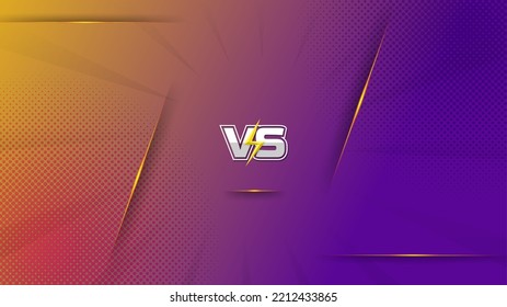 Abstract versus vs background design modern comic style