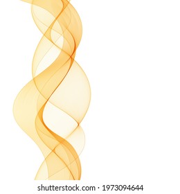 Abstract vertebral orange wave. Vector graphics