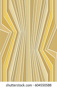 Abstract vertical background with angled yellow stripes in cubist surrealist style, vector EPS 10