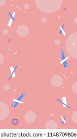 Abstract vertical background with decorative elements. Geometric temlate for poster. Vector illustration. 