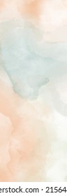 Abstract vertical background designed with soft tone watercolor stains, Vector illustration