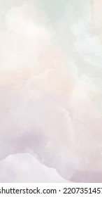 Abstract vertical background designed with soft tone watercolor stains, Vector illustration