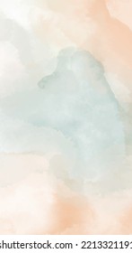 Abstract vertical background designed with soft tone watercolor stains, Vector illustration