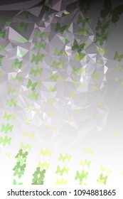 Abstract vertical background with flying butterflies. Vector clip art.