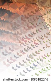 Abstract vertical background with flying butterflies. Vector clip art.