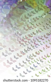 Abstract vertical background with flying butterflies. Vector clip art.