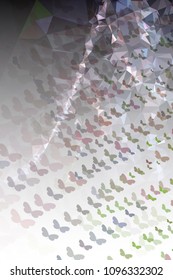 Abstract vertical background with flying butterflies. Vector clip art.