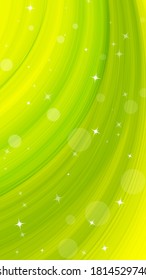 Abstract vertical background with light star on wave green watercolor