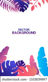 Abstract vertical background social media stories wallpapers with leaves and plants  with copy space for text 