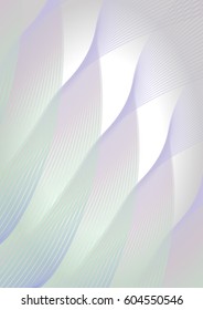 Abstract vertical background in soft pastel colors, diagonal wavy line shapes, vector EPS 10