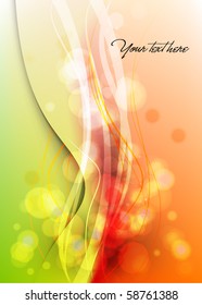 Abstract Vertical Background | Transparent Lights on Growing Foliage | EPS10 vector background