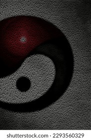 Abstract vertical background, yin yang concept. Complex lines design. Linear Vector illustration.