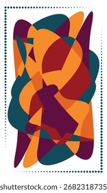 Abstract vertical backgrounds with colorful waves. Trendy vector illustration in style retro 60s, 70s.