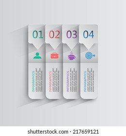 Abstract vertical banner digital infographics