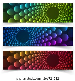 Abstract vertical banner with forms of empty frames for your www design