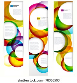 Abstract vertical banner with forms of empty frames for your www design.