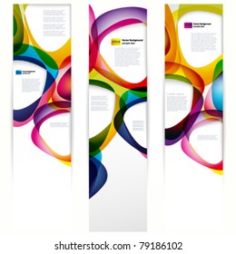 Abstract vertical banner with forms of empty frames for your www design.