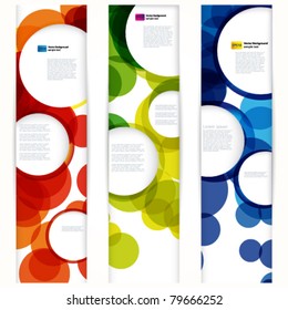 Abstract vertical banner with forms of empty frames for your www design.