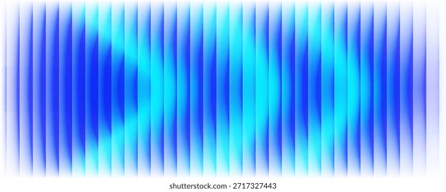Fondo de patrón de barra de luz azul de Vertical Abstractas con centro cian brillante, creando una onda de sonido digital vibrante o efecto de ecualizador, aislado en