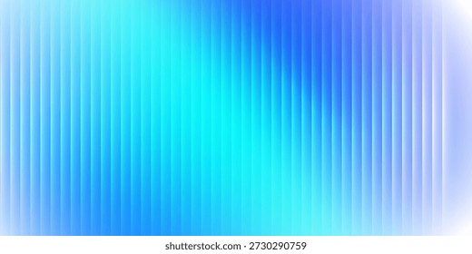 Abstract vertical blue light bar pattern background with glowing cyan center, creating a vibrant digital sound wave or equalizer effect, isolated on