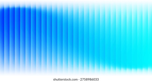 Abstract vertical blue light bar pattern background with glowing cyan center, creating a vibrant digital sound wave or equalizer effect, isolated on