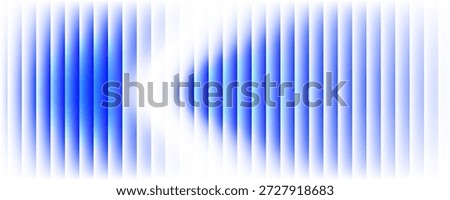 Abstract vertical blue light bar pattern background with glowing cyan center, creating a vibrant digital sound wave or equalizer effect, isolated on