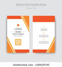 Abstract Vertical Business Card Template