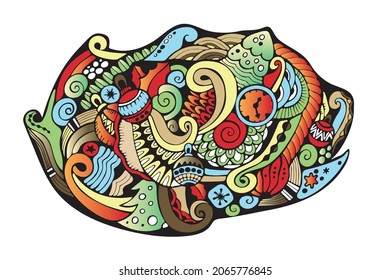 Abstract vertical christmas pattern. vector template for card, poster, banner, invitation. isolatet hand draw graphic ornament