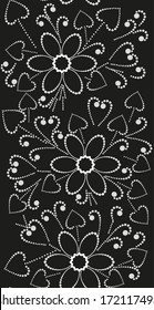 Abstract vertical flower seamless pattern background