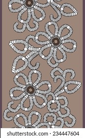 Abstract vertical flower seamless pattern background