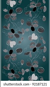 Abstract vertical flower seamless pattern background