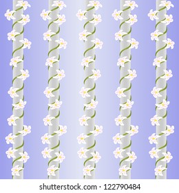 Abstract vertical flower seamless wallpaper
