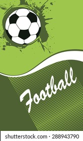 Abstract vertical football banner