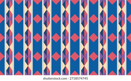 Repetición geométrica de Vertical Abstractas con motivos de diamantes simétricos. Fondo moderno sin fisuras con geometría rayada y Formas de rombo