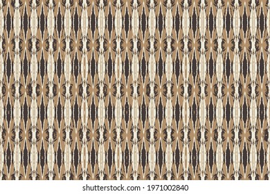 Abstract vertical geometrical wavy shaped stripe pattern. Seamless Brown geometrical background. 