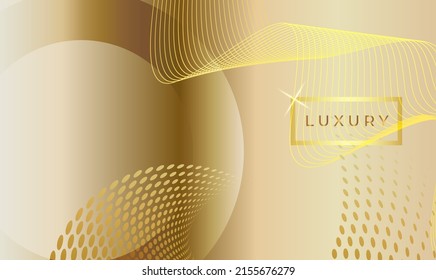 Abstract vertical gold glow wavy stripes, circles, shapes on golden background. Creative line art design elements. Vector illustration EPS10 luxury style for wedding invitation, celebration, gift card