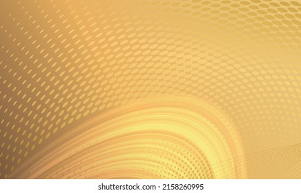 Abstract vertical gold glow wavy stripes, circles, shapes on golden background. Creative line art design elements. Vector illustration EPS10 luxury style for wedding invitation, celebration, gift card