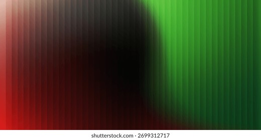 Gradiente vertical abstrato de cores vibrantes em transição de vermelho para verde amarelo e preto em um fundo de mosaico pixelado