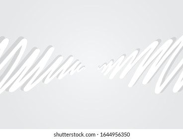 Abstract vertical grayscale irregular waves background template. Vector illustration.